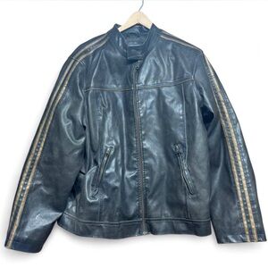 Men’s size XL/XG Arizona Faux Leather Striped Jacket